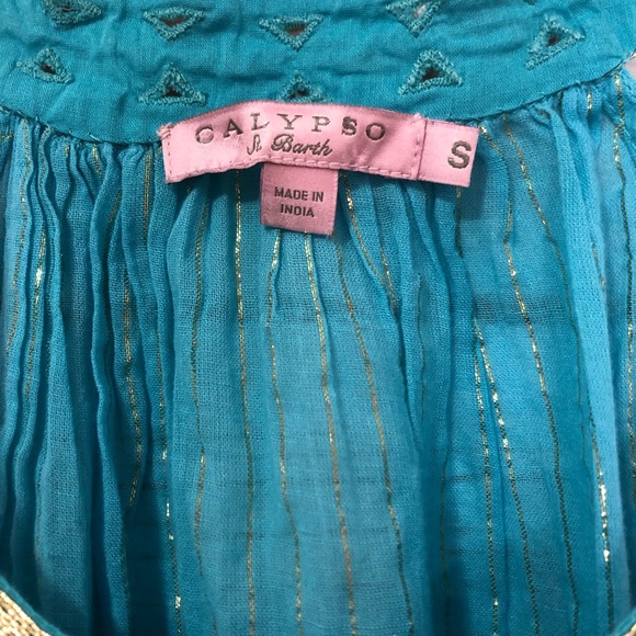 Calypso St. Barth | Turquoise Gold Embroidered - Picture 7 of 8